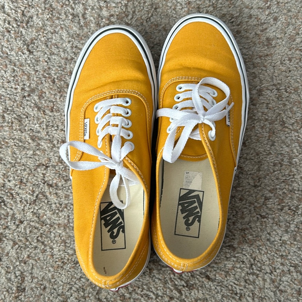 Golden Glow Vans, women’s size 9